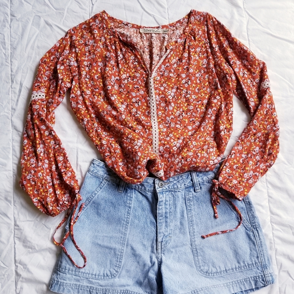 Cottagecore Floral Longsleeve Top